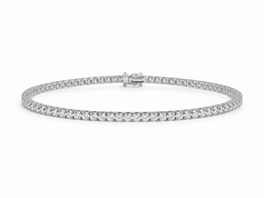 Bracciale tennis oro 9 ct e diamanti bianchi