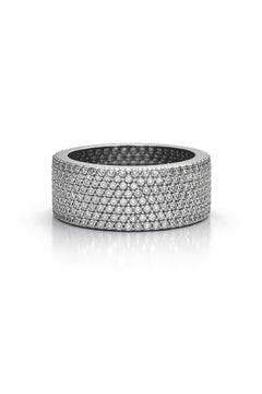 Anello FASCIA INGLESE zirconata argento