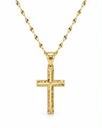 Collana croce semi lavorata oro