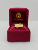Anello onda lavorata oro