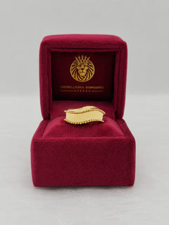Anello onda lavorata oro