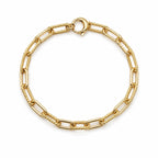 Bracciale catena lavorata-liscia oro