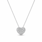 Collana cuoricino pave’ oro