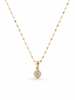 Collana punto luce tondo oro