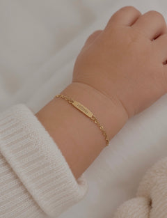 Bracciale baby con nome oro