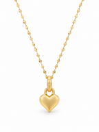 Collana cuore bombato oro