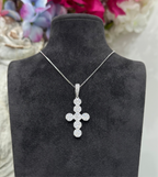 Collana croce TONDA argento