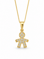 Collana bebe’ maschietto oro zirconato