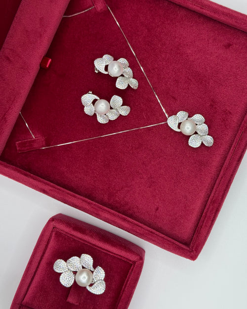 Orecchini ARGENTO foglia&perle 🍃