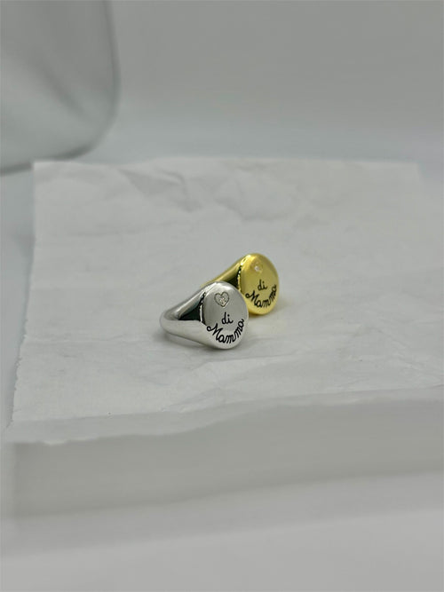 Anello CUORE DI MAMMA argento