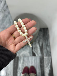 Collana CROCE & PERLE argento