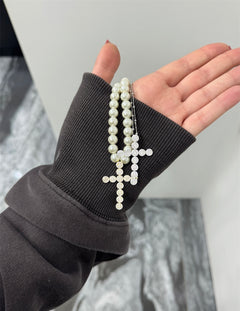 Collana CROCE & PERLE argento