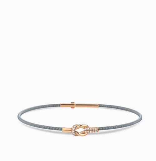 Bracciale MAN grigio oro & diamanti