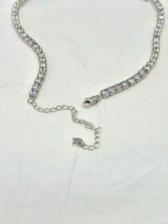 Collana choker TENNIS argento
