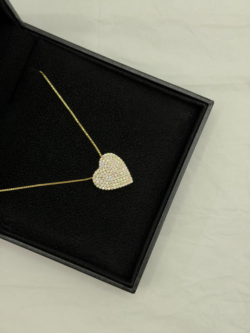 Collana BIG HEART zirconato argento