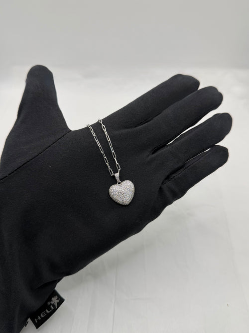 Collana HEART biscotto argento