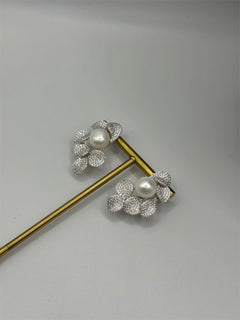 Orecchini ARGENTO foglia&perle 🍃