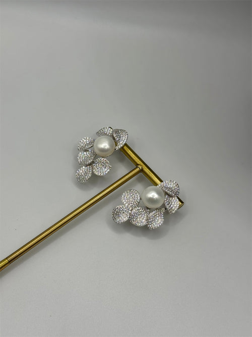 Orecchini ARGENTO foglia&perle 🍃