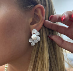 Orecchini ARGENTO foglia&perle 🍃