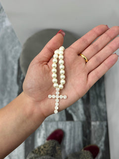 Collana CROCE & PERLE argento