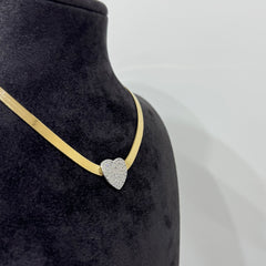 Collana piattina HEART argento