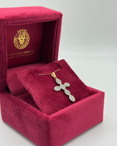 Collana con croce tonda oro