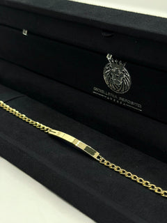 Bracciale targhetta personalizzato oro
