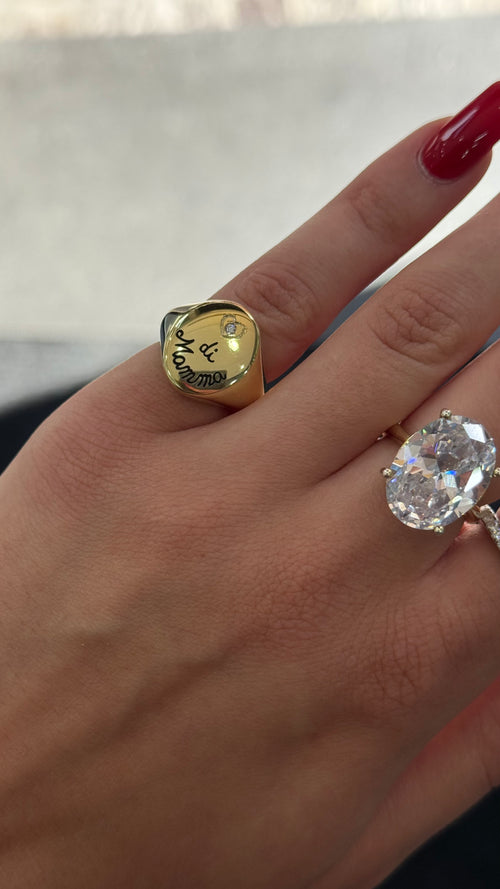 Anello CUORE DI MAMMA argento