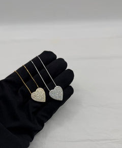 Collana BIG HEART zirconato argento