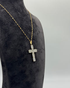 Collana con croce square oro