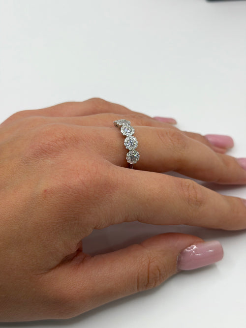 Anello 5 pietre FLOWERS argento