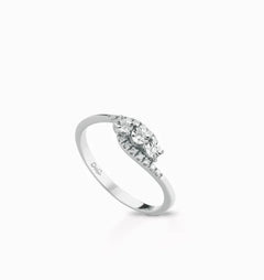 Anello trilogy oro e diamanti