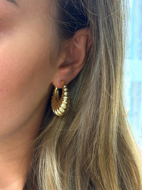 Orecchini croissont 2.0 oro