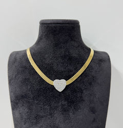 Collana piattina HEART argento