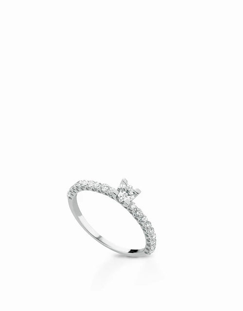 Anello solitario a cuore diamanti