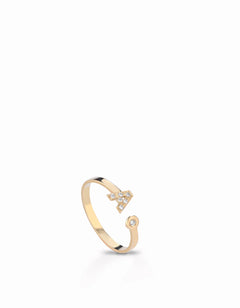 Anello LETTERA oro e diamanti