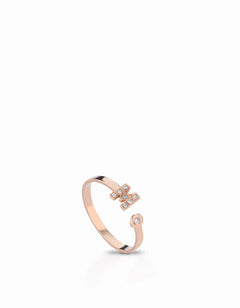Anello LETTERA oro e diamanti