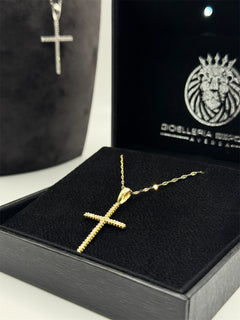 Collana con croce minimal BIG zirconata oro