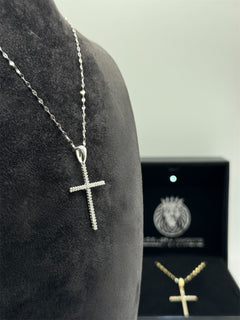 Collana con croce minimal BIG zirconata oro