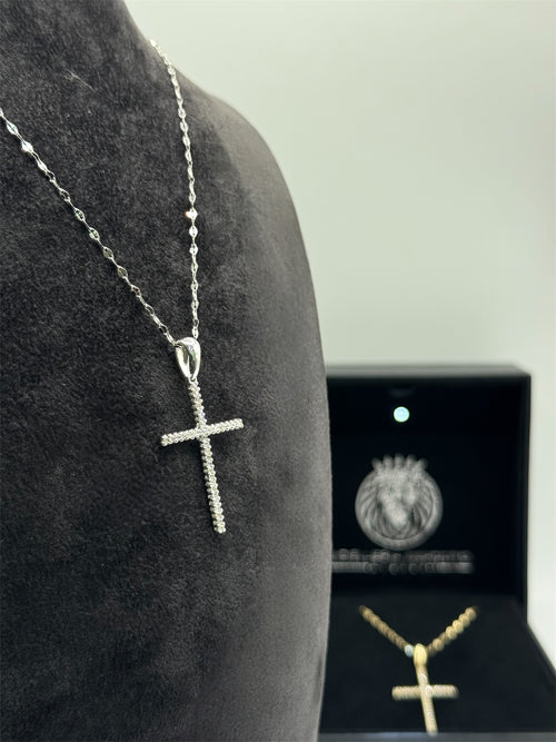 Collana con croce minimal BIG zirconata oro