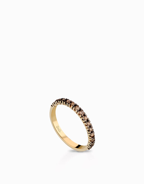 Anello veretta diamanti brown