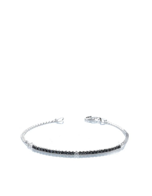 Bracciale mezzo tennis diamanti neri