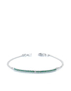 Bracciale mezzo tennis smeraldi