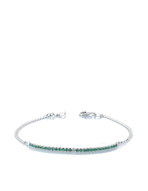 Bracciale mezzo tennis smeraldi