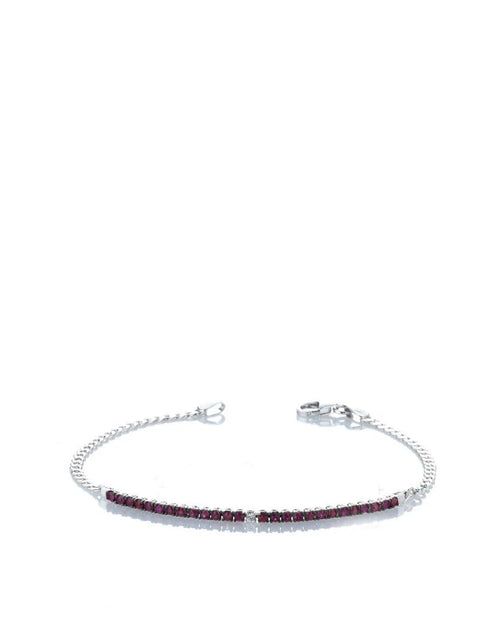 Bracciale mezzo tennis rubini