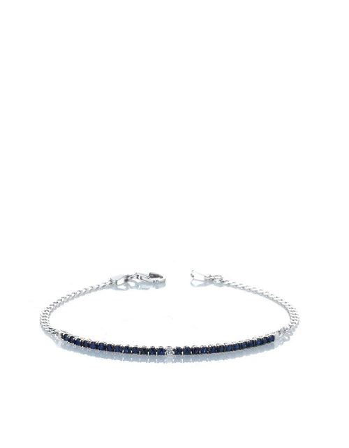 Bracciale mezzo tennis zaffiri