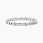 Bracciale tennis MAGIC verde argento