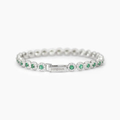 Bracciale tennis MAGIC verde argento