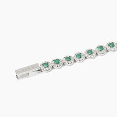 Bracciale tennis MAGIC verde argento