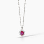Collana KATE rossa argento